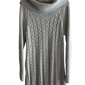 𝅺ELENA Wang Cowl Neck long Sleeve Sweater Dress EUC